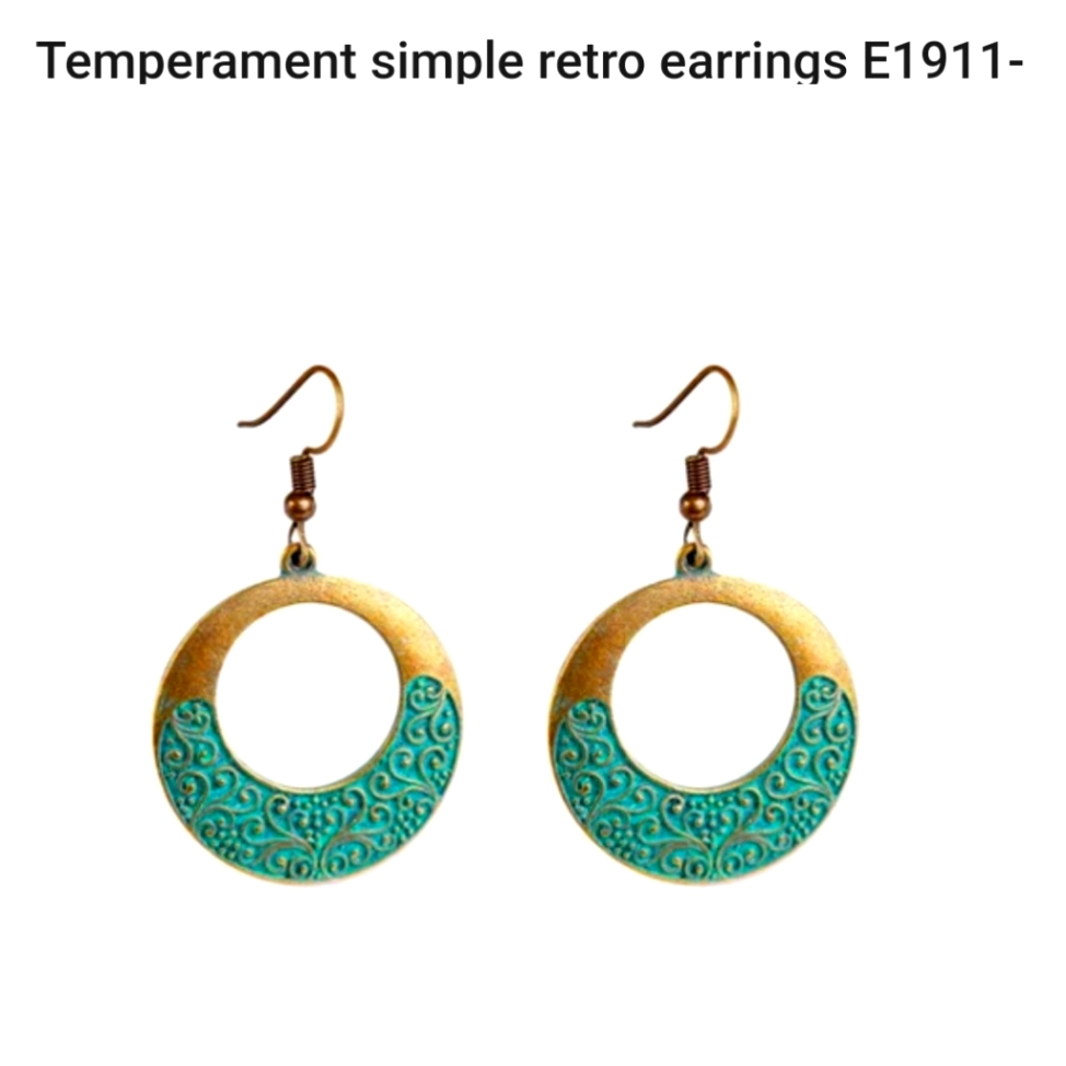Temperament Simple Retro Earrings E1911